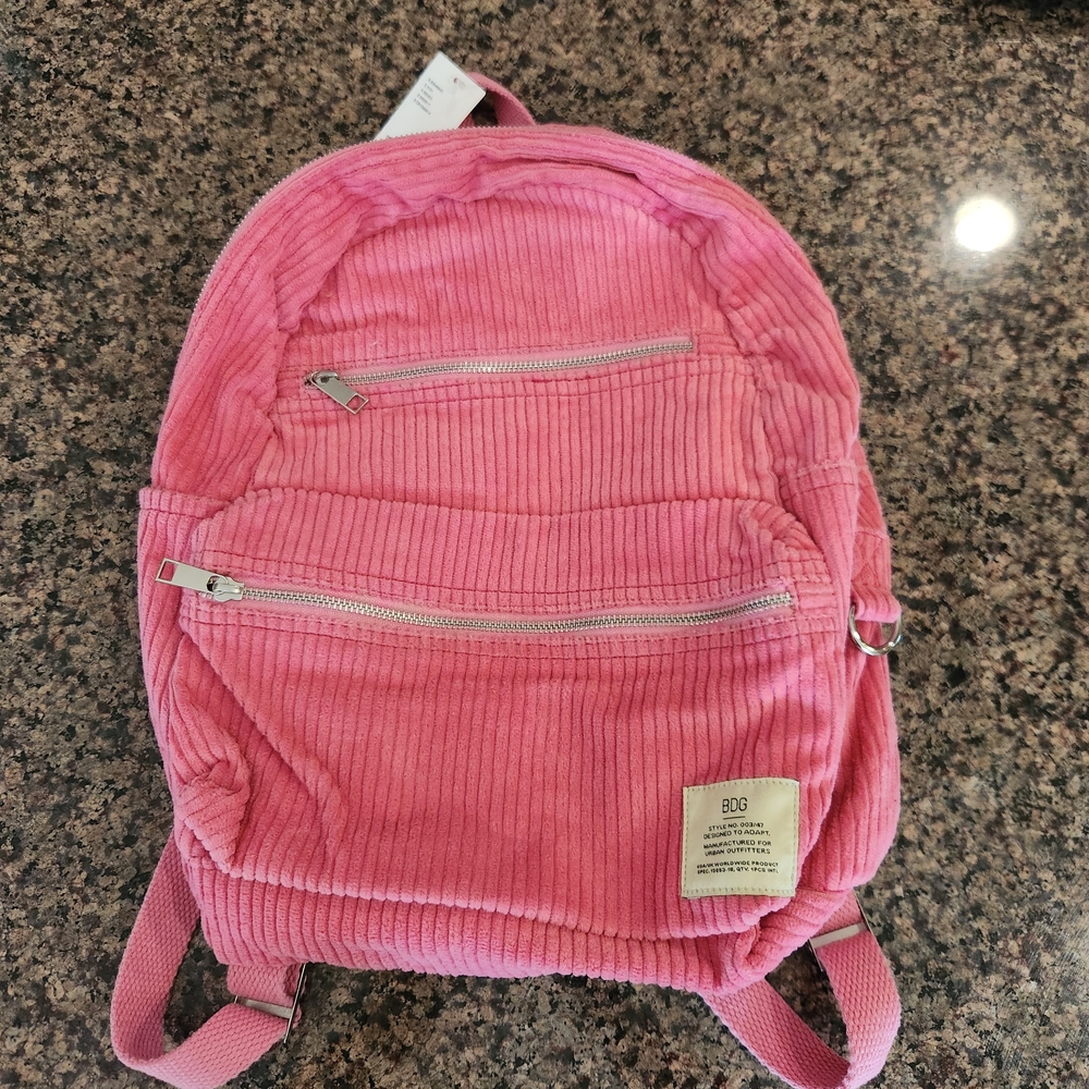 NWT BDG Pink Corduroy Backpack